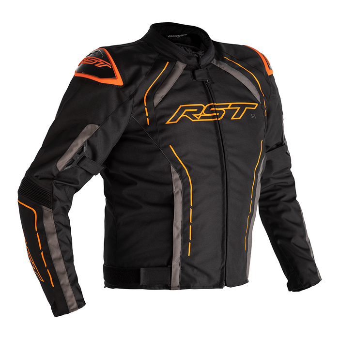 RST S-1 CE Sport Waterproof Jacket - Black/Flo Orange
