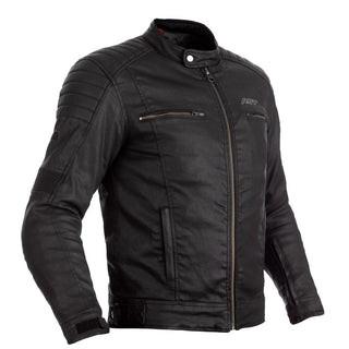 RST Brixton CE Waterproof Classic Wax Motorcycle Jacket - Black