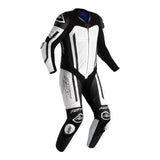 RST Pro Series CE Leather One Piece Race Suit - White/Black