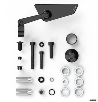 Rizoma Cut-Edge Mirror 1 Left side bar-end mirror BS296B - Black