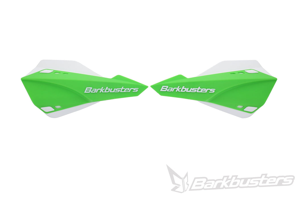 Barkbusters Sabre Mx/Enduro Handguard - Green With Deflectors In White