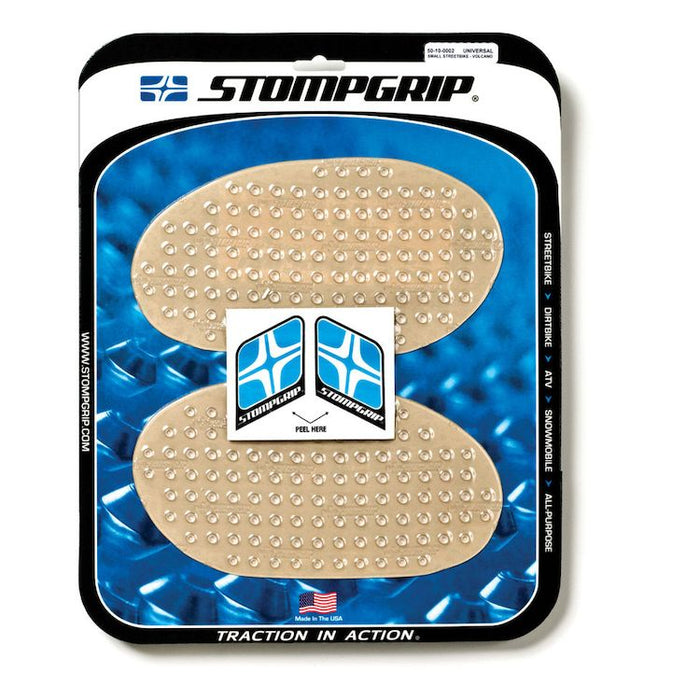 Stompgrip Universal Large Volcano Streetbike Tank Grips - Clear