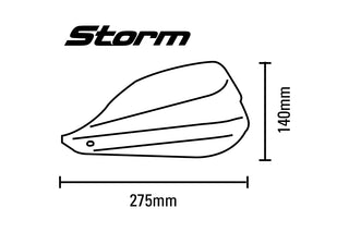 Barkbusters Storm Handguard - Single Point Bar End Mount (Hollow handlebar)