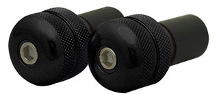 Tarmac Bar Ends Knurled 21mm Long - Black