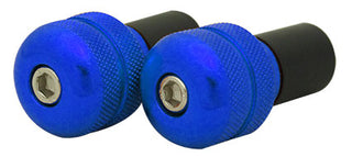 Tarmac Bar Ends Knurled 21mm Long - Blue