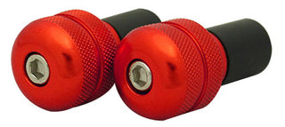 Tarmac Bar Ends Knurled 21mm Long - Red