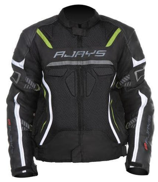 Rjays Air-tech Men's Textile Jacket - Black/White/Yellow