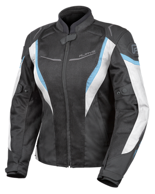 Rjays Swift III Ladies Jacket - Black/White/Light Blue