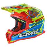 SMK Allterra Tribou (GL453) Helmet - Yellow Blue Red