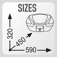 Givi V47NN Monokey 47 Litre Top- Cases  - Black/Carbon