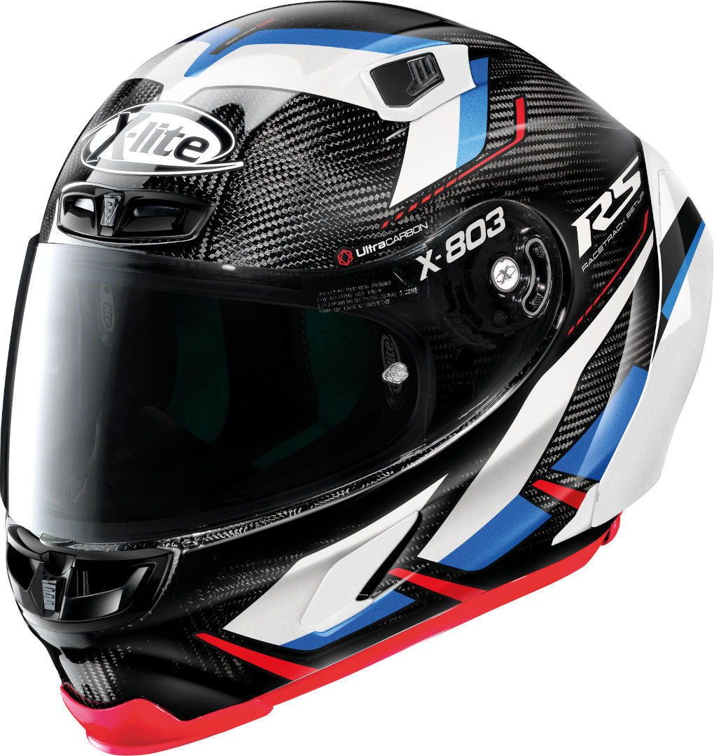 X-Lite X-803Rs Motor Master Helmet - White/Red/Blue