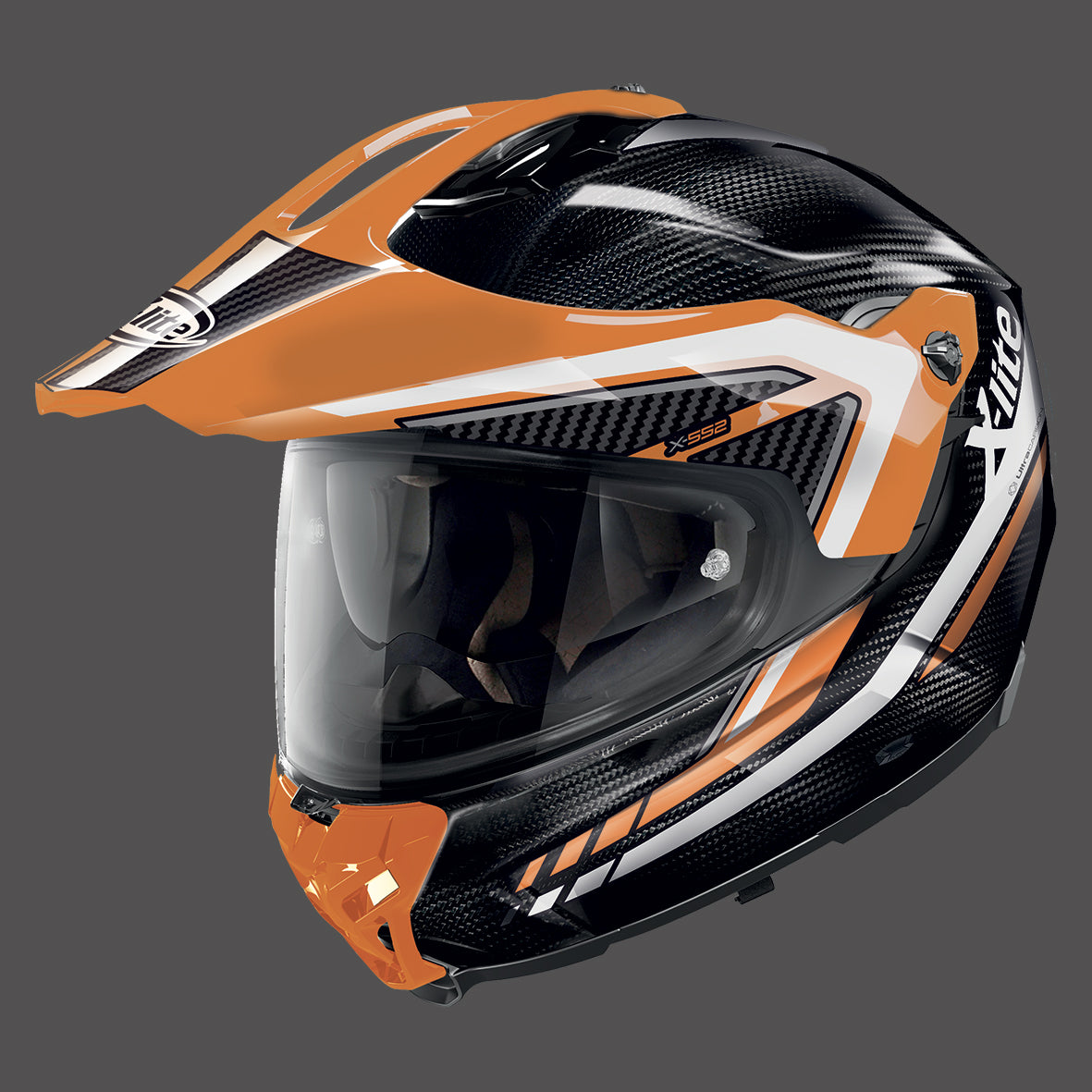 X-Lite X-552 Ultra Carbon Latitude N-Com Helmet - Black/Orange