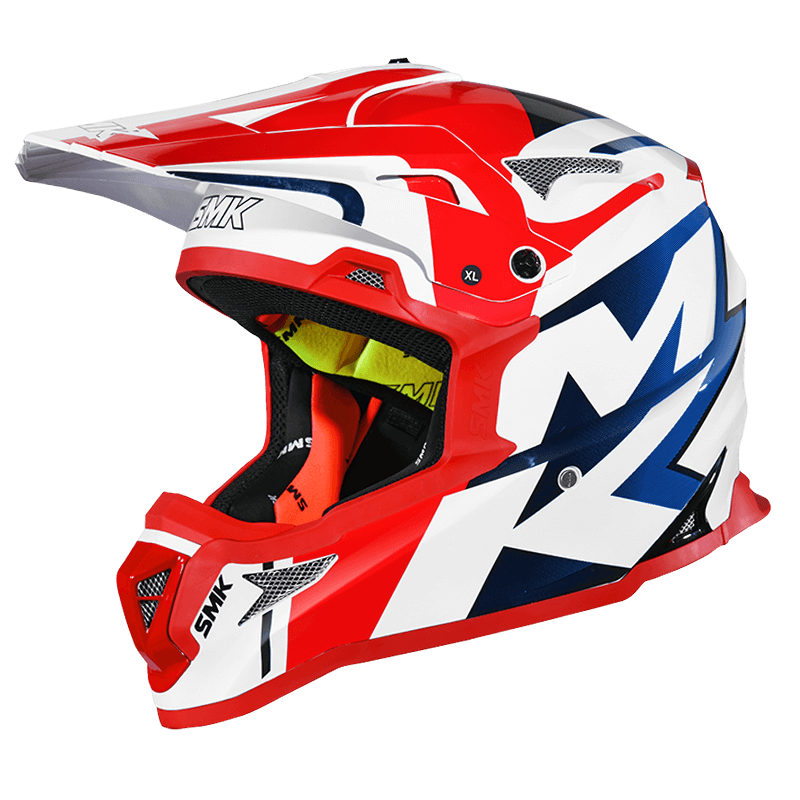 SMK Allterra X-Power (Gl153) Helmet - White Blue Red
