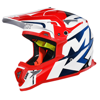 SMK Allterra X-Power (Gl153) Helmet - White Blue Red