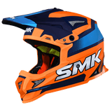 SMK Allterra X-Throttle (MA575) Helmet - Matt Blue Orange Blue