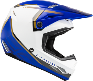 Fly Racing Youth Kinetic Vision Helmet - White Blue