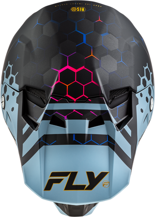 Fly Racing Formula Cc Tektonic Helmet - Matt Black Slate Blue