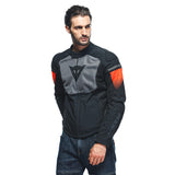 Dainese Air Fast Tex Jacket - Black/Gray/Fluo Red