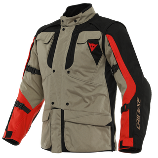 Dainese Alligator Tex Jacket - Walnut/Black/Lava-Red