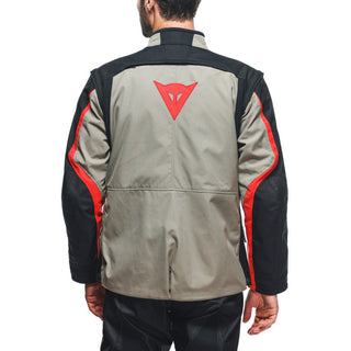 Dainese Alligator Tex Jacket - Walnut/Black/Lava-Red