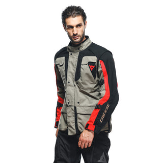 Dainese Alligator Tex Jacket - Walnut/Black/Lava-Red