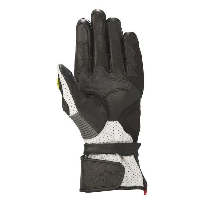 2018 Alpinestars Gloves SP-2 v2 Leather Black/White/Fluro Yellow - MotoHeaven