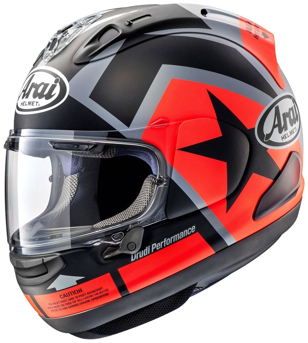 Arai RX-7V Maverick Vinales Motorcycle Helmet - Black/Red/Grey