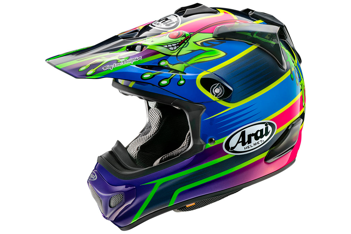 Arai VX-Pro 4 Barcia Frog Motorcycle Helmet -  Blue/Pink/Green