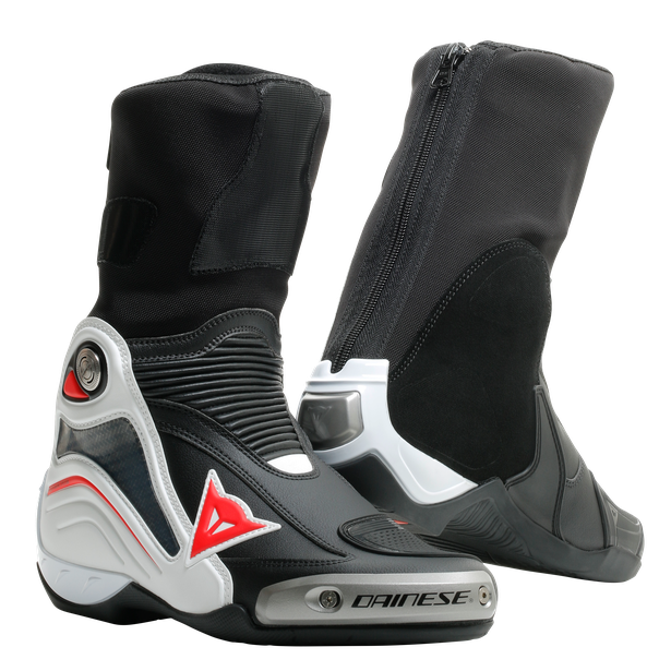 Dainese Axial D1 Boots - Black/White/Lava-Red