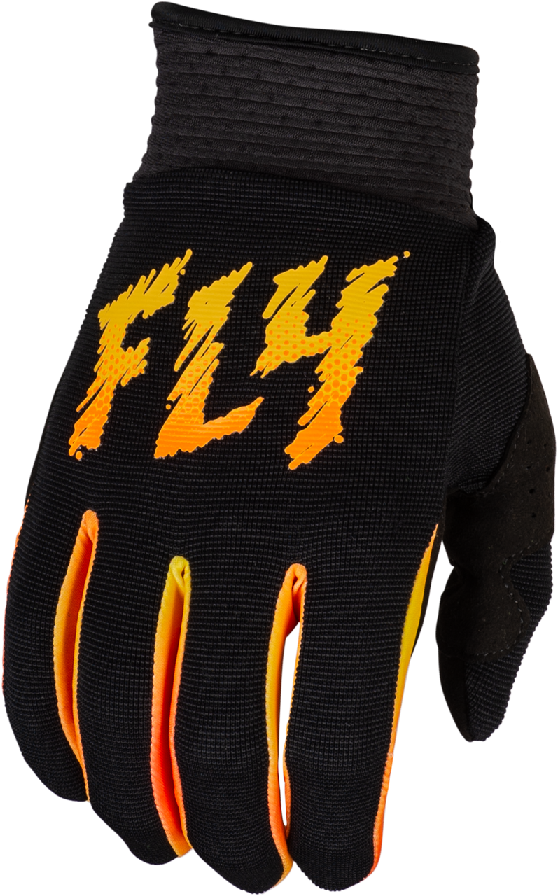 Fly Racing 2024 F-16 Youth Gloves - Black Yellow Orange