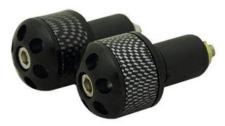 Tarmac Bar Ends Carbon Print 25mm Long - Black