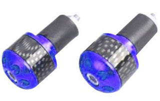 Tarmac Bar Ends Carbon Print 25mm Long - Blue