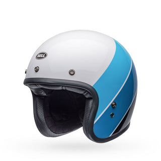 Bell Custom 500 Helmet - Riff White/Blue