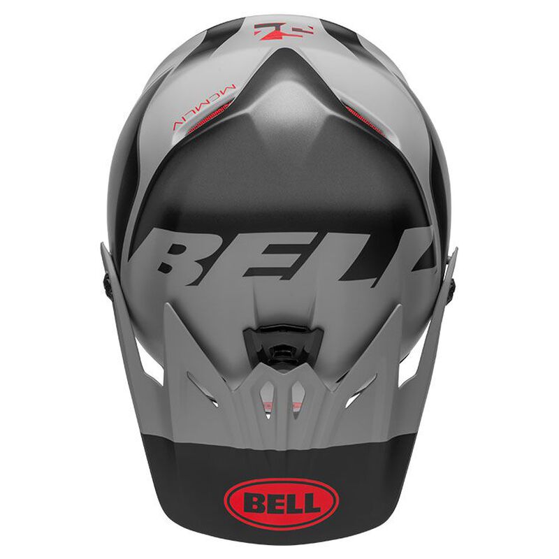 Bell Full-9 Fus Visor - Matt Grey Crimson