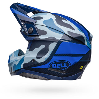 Bell Moto-10 Spherical Helmet - Ferrandis Mechant Matte/Gloss Dark Blue/Light Blue