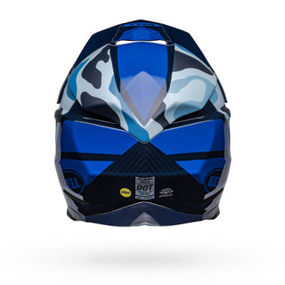 Bell Moto-10 Spherical Helmet - Ferrandis Mechant Matte/Gloss Dark Blue/Light Blue