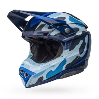 Bell Moto-10 Spherical Helmet - Ferrandis Mechant Matte/Gloss Dark Blue/Light Blue