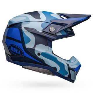 Bell Moto-10 Spherical Helmet - Ferrandis Mechant Matte/Gloss Dark Blue/Light Blue