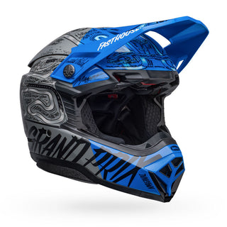 Bell Moto-10 Spherical Helmet - Fasthouse DITD 23 LE Matt Glossy Blue/Grey