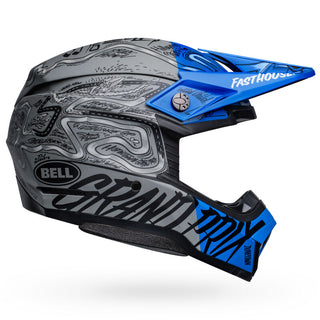 Bell Moto-10 Spherical Helmet - Fasthouse DITD 23 LE Matt Glossy Blue/Grey