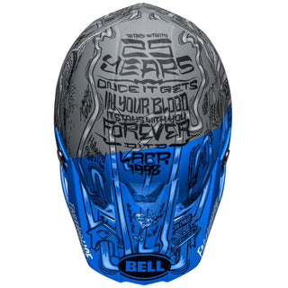 Bell Moto-10 Spherical Helmet - Fasthouse DITD 23 LE Matt Glossy Blue/Grey