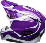 Bell Moto-10 Spherical Helmet - Slayco Le Purple/White