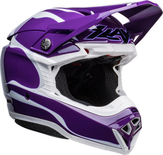 Bell Moto-10 Spherical Helmet - Slayco Le Purple/White