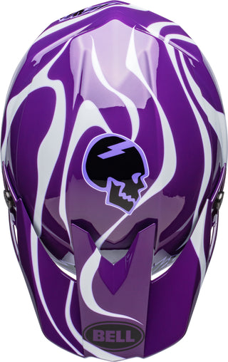 Bell Moto-10 Spherical Helmet - Slayco Le Purple/White