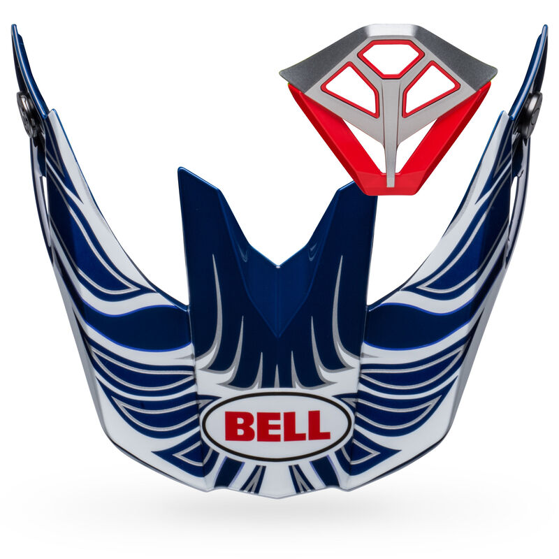 Bell Moto-10 Peak Mount Piece Kit - Tomac 23 Blu/White