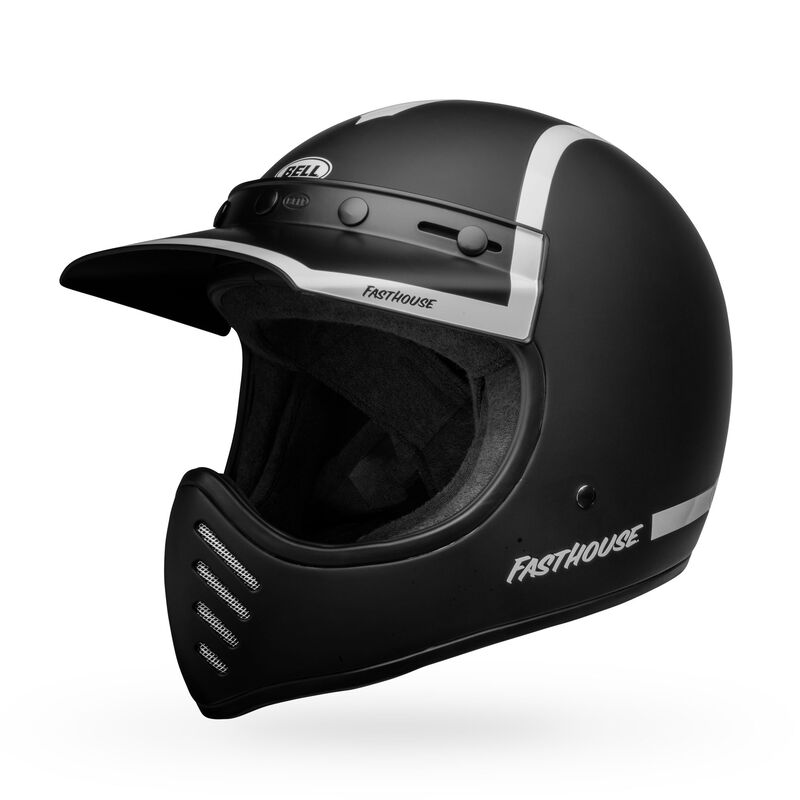 Bell Moto-3 Helmet - Fasthouse Old Road Matte/Gloss Black/White