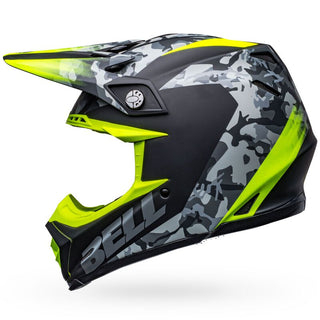 Bell Moto-9 MIPS Helmet - Black Camo/Hi-Viz/Yellow