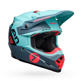 Bell Moto-9S Flex Helmet - Seven Vanguard Le Matt Aqua Black