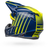 Bell Moto-9S Flex Helmet - Sprint Matt/Gloss Dark Blue/Hi-Viz-Yellow