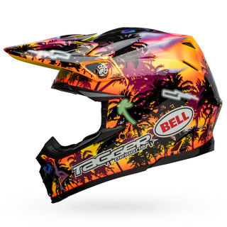 Bell Moto-9S Flex Helmet - Tagger Tropical Fever Gloss Yellow/Orange